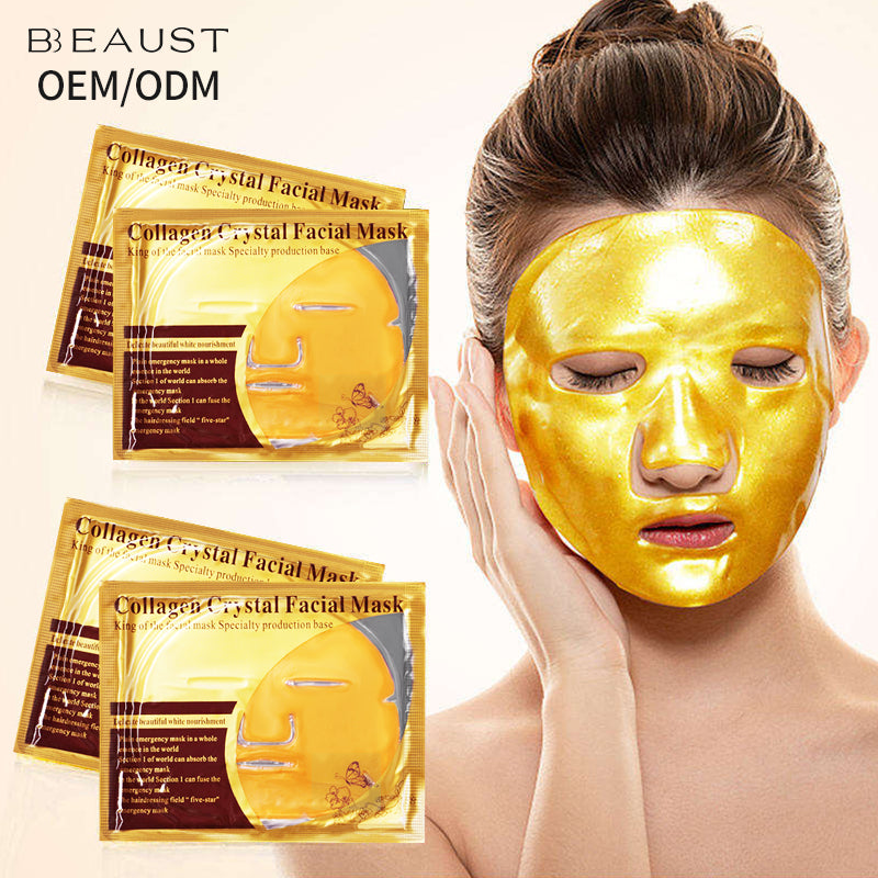 ✨ Masque Visage Hydrogel Or – Collagène &amp; Acide Hyaluronique