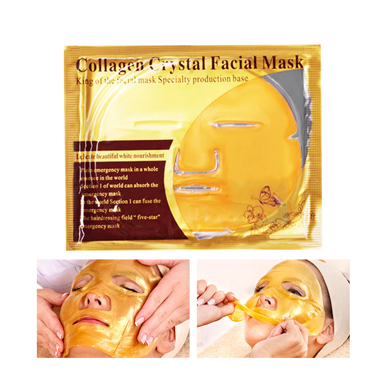 ✨ Masque Visage Hydrogel Or – Collagène &amp; Acide Hyaluronique