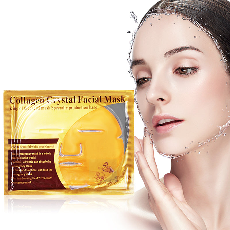 ✨ Masque Visage Hydrogel Or – Collagène &amp; Acide Hyaluronique