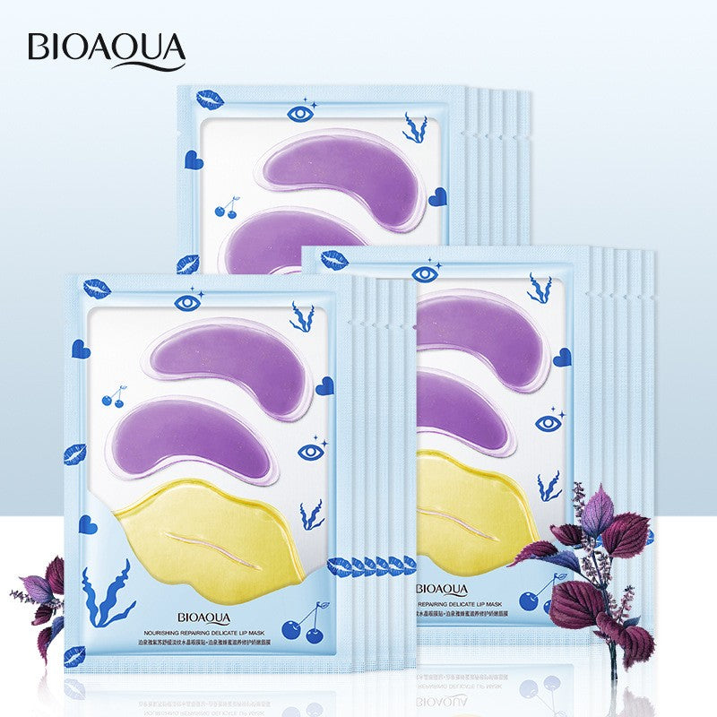 Kit Masques Lèvres &amp; Yeux BIOAQUA – Hydratation &amp; Anti-Rides