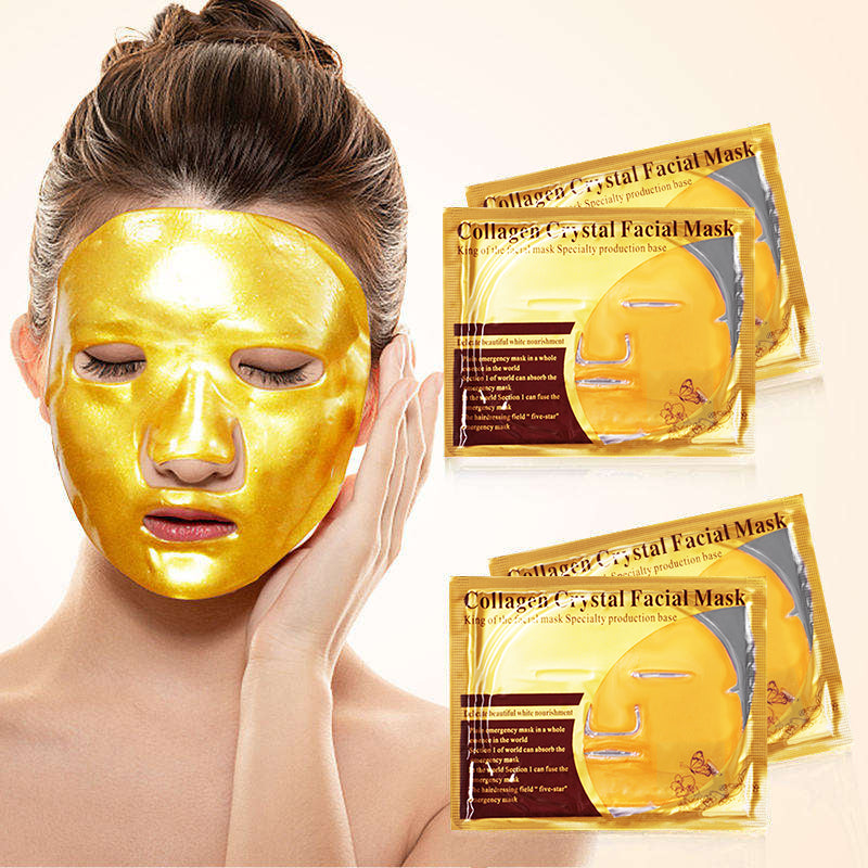 ✨ Masque Visage Hydrogel Or – Collagène &amp; Acide Hyaluronique