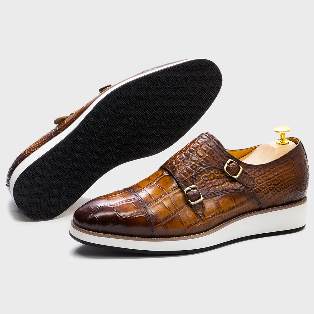 🟤 Chaussures Luxe Homme en Cuir Véritable – Élégance &amp; Confort