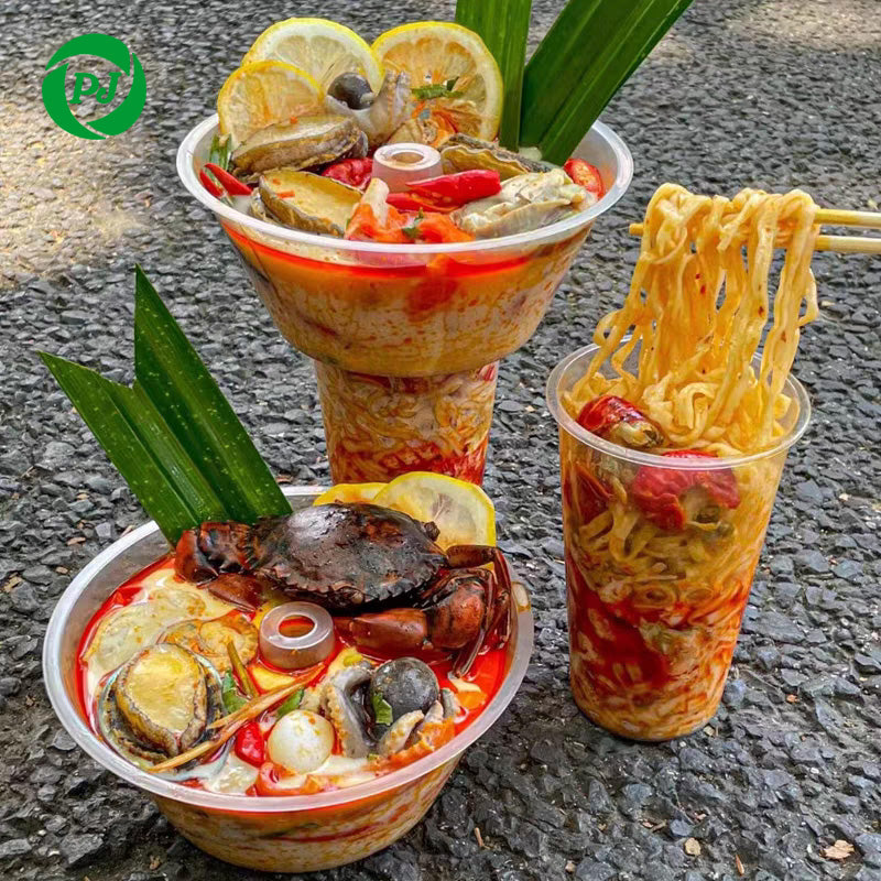 🧋 Gobelet Jetable 2-en-1 Personnalisé – Boba, Snacks &amp; Boissons ✨ Description