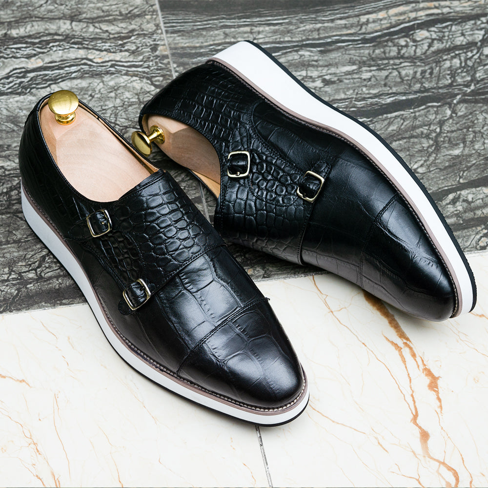 🟤 Chaussures Luxe Homme en Cuir Véritable – Élégance &amp; Confort