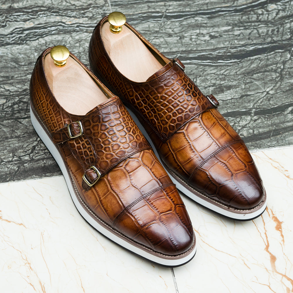 🟤 Chaussures Luxe Homme en Cuir Véritable – Élégance &amp; Confort