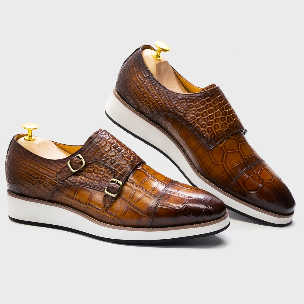🟤 Chaussures Luxe Homme en Cuir Véritable – Élégance &amp; Confort