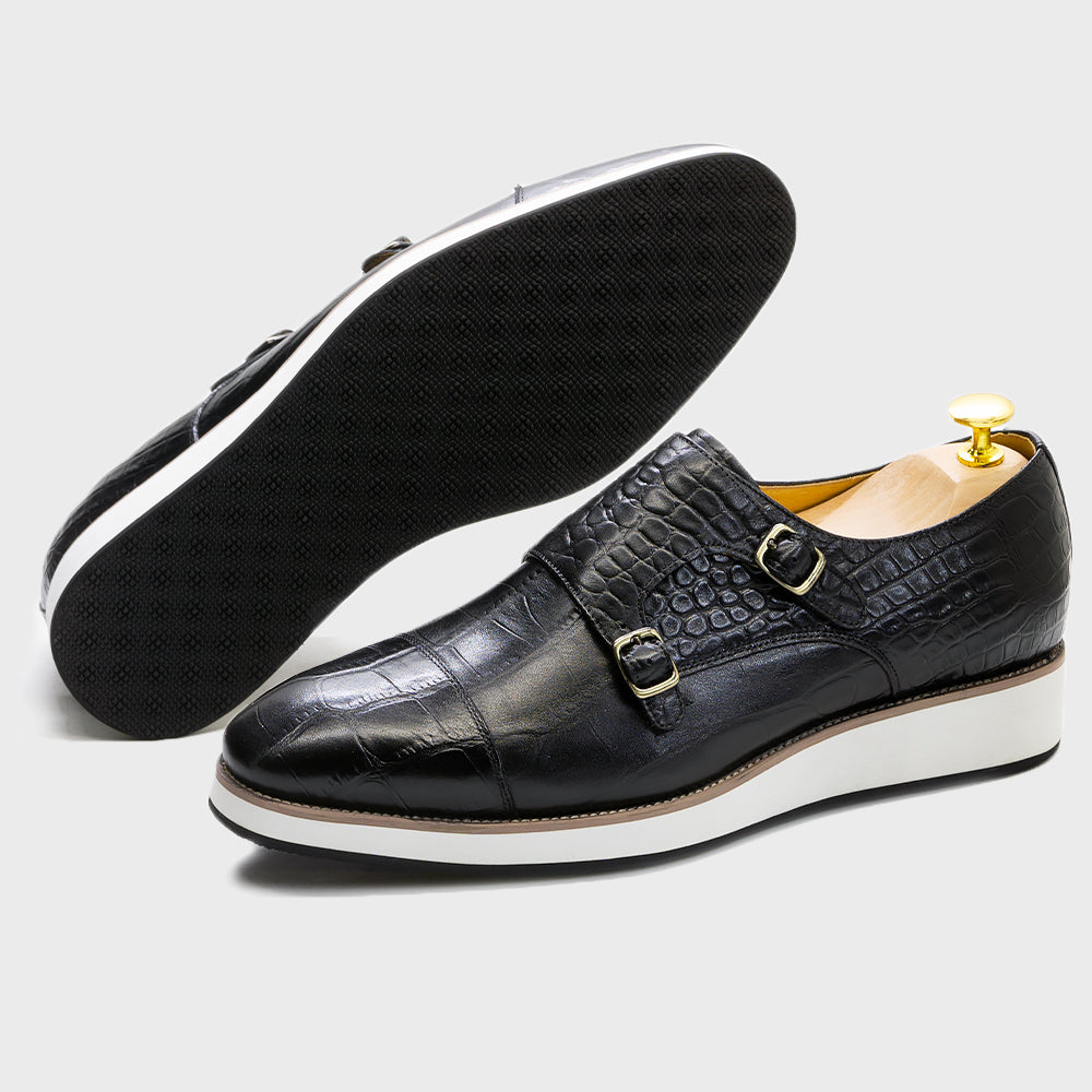 🟤 Chaussures Luxe Homme en Cuir Véritable – Élégance &amp; Confort
